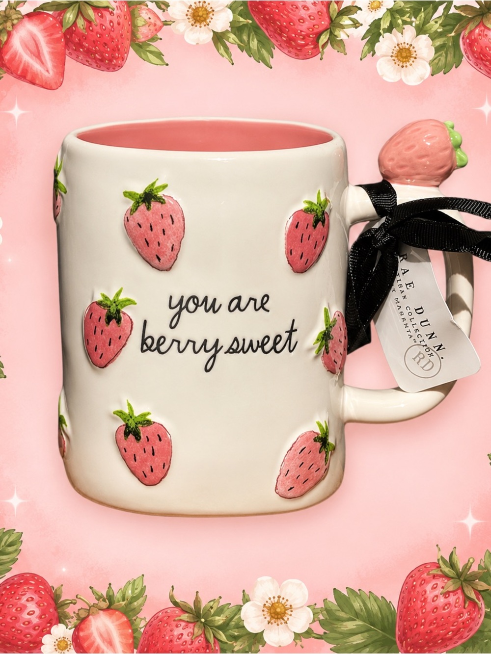 Rae Dunn  “YOU ARE BERRY SWEET” Ceramic Coffee Mug